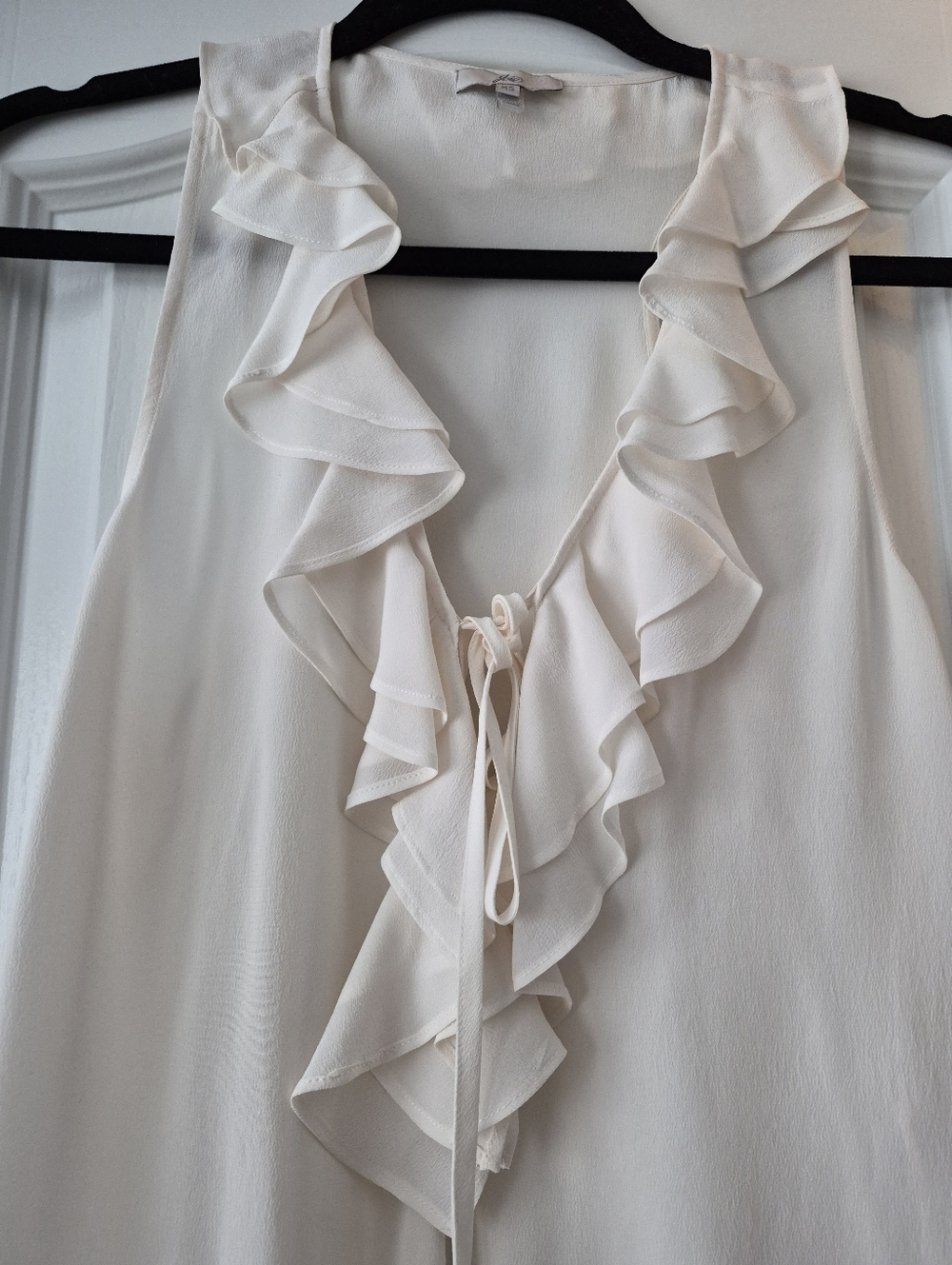 Joie Kay Ruffled Ivory Racerback Tank - Picture 3 of 9